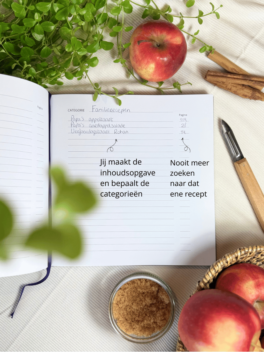 Bewaar recepten van je moeder, opa en je eigen gezin in één boek