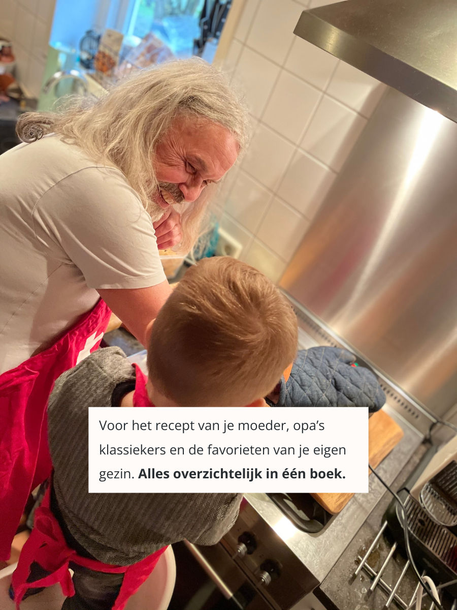 Bewaar recepten van je moeder, opa en je eigen gezin in één boek