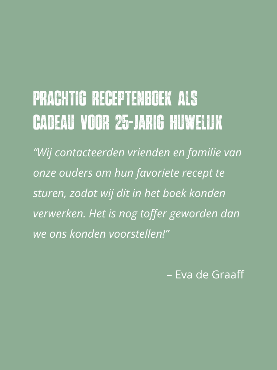 Bewaar recepten van je moeder, opa en je eigen gezin in één boek