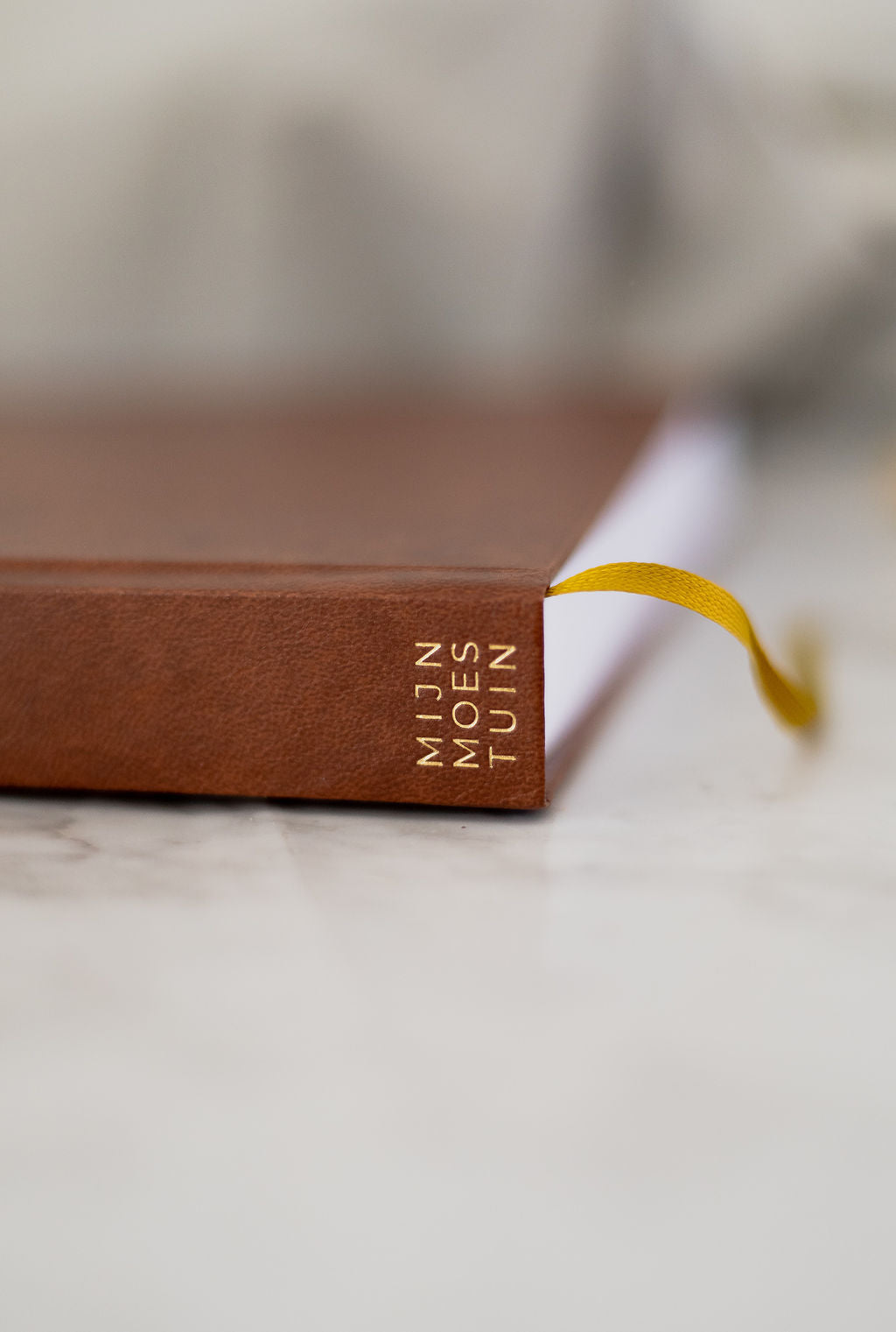 Moestuin dagboek bruin kunstleer